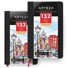Amazonsmile Arteza 5 1x8 3 Sketch Book Pack Of 2 Notebooks 132 Pages Per Pad 118lb 175gsm Hardcover Journals With B Sketch Book Arteza Hardcover Journals