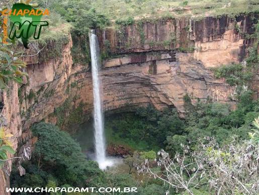 Cachoeira Veu de Noiva - CHAPADA DOS GUIMAR&Atilde;ES - POUSADAS, HOTEIS, PONTOS TURISTICOS