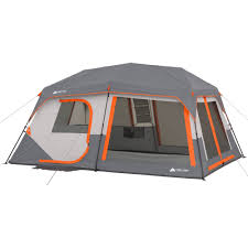 Ozark Trail 10 Person Instant Lighted Camping Cabin Tent Walmart Com Cabin Tent Family Tent Camping Cabin Camping