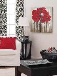 Love Red Black And White Together I Have The Curtain Panels And Paintings In My Living Room Living Room Themes Curtains Living Room Living Room Red