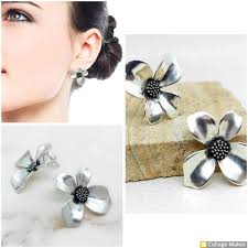 Promo Anting Earrings Sumpel Stud Tusuk Giwang Perak Silver Bali Asli 925  Flower Bunga Kembang Besar Wanita Cewek Custom Elegan Diskon 20% Di Seller  Kusuma Silver