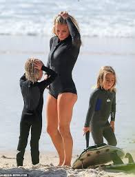 This curated image gallery will. Chris Hemsworth S Wife Elsa Pataky Takes Their Children Surfing In Byron Bay Work Sydney