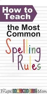 How To Teach Your Child To Read How To Teach Your Homeschooled Child The Most Common Spelling Rules Learning Teaching Spelling Spelling Rules Spelling Words