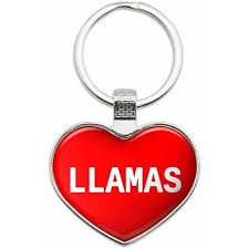 Graphics And More Llamas I Love Animals Metal Heart Keychain Key Chain Ring Multiple Colors Available Walmart Com Metal Heart Heart Keychain Keychain