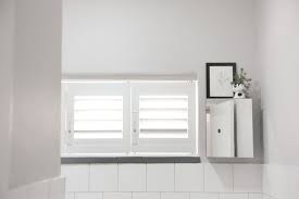 Bedroom shutters living room shutters kitchen shutters bathroom shutters. A Beautiful Bathroom Reveal Complete With Security Shutters Lovilee Blog Online Decor Shop