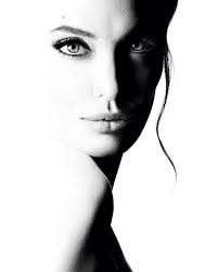High Key Photography Black And White Photo Angelina Jolie High Contrast Image Shadow Sculpting Photo High Key Photography Portrait Photography Portrait