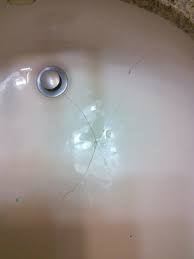 cracked bathroom sink picture of