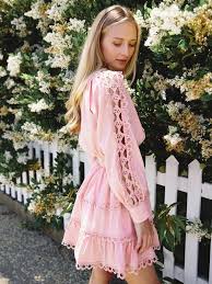 Gorgeous lace roses trim available in white and rose! Endless Rose Lace Trim Detail Dress Pink Garmentory