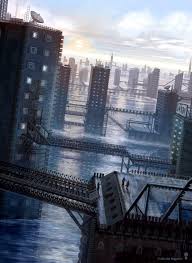 The chehalis river has flooded 18 times in the last 20 years. Flooded City Makeshift Bridges By Mikecorriero Sunken City Fantasy City Underwater City