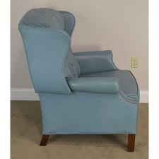Bradington Young Baby Blue Leather Recliner Chairish Leather Recliner Blue Chair Leather Upholstery