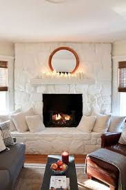 Like you, expense kept us from making more than a mantle change. Whitewashing A Stone Fireplace With Grey Paint Land Of Laurel