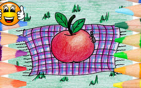 *please note that the recording software i use mutes the. Apple On A Blanket Coloring Page For Kids Draw With