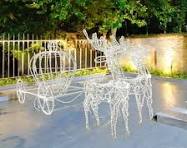 Commercial Outdoor Large Size 3D Christmas Deer Sleigh LED ...
