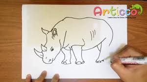 Art projects for kids is a collection of fun and easy art projects that include hundreds of how to draw tutorials. How To Draw A Rhino Step By Step For Kids Youtube