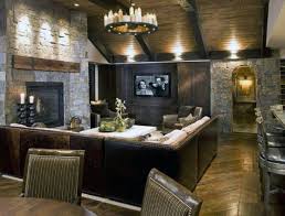 Commonly, a rustic basement is ligneous in modest, unpretentious tones. Top 70 Best Finished Basement Ideas Renovated Downstairs Designs Rustic Basement Basement Design Living Room Decor Rustic