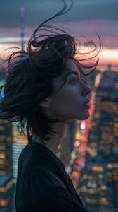 Free Urban Windy Portrait Image