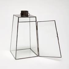 zwarte glazen metalen lantaarn metal lanterns black glass lanterns
