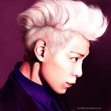 Along with the black leather jacket that he wore on that day, t.o.p looks stunning with his fairly lengthy blond hair, as the top of his head looks thick whereas his fringe is long and. Bigbang Top By Teralilac On Deviantart