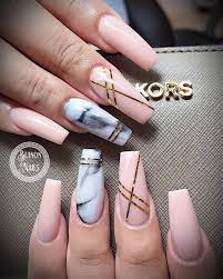 Bui808 Nails On Instagram Do You Like Simple Or Fancy Nailsmagazine Nailpro Uglyduckli In 2021 Coffin Nails Designs Marble Nail Designs Trendy Nails
