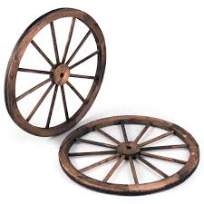 Set Of 2 30 In Decorative Vintage Wood Garden Wagon Wheel 42 95 Free Shipping This Is The Decorative Wooden Wheel Wood Wagon Wooden Wagon Wheels Wagon Wheel