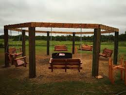You start by building a hexagonal shape to hang the swings from. 22 Stunning Fire Pit Swing Plans Home Decoration And Inspiration Ideas