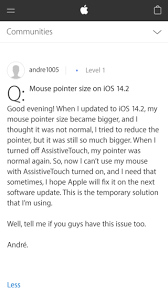Some Ipados 14 2 Users Say Mouse Pointer Size Too Big After Update