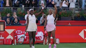 Serena Williams shrugs off nerves for doubles win in return