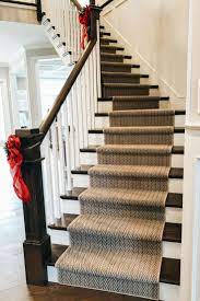 Painted And Stained Stairs With A Runner Stair Runner Ideas Carpet For Stairs Stairs Staircase Carpet Staircase Carpet Stairs Hallway Carpet Runners