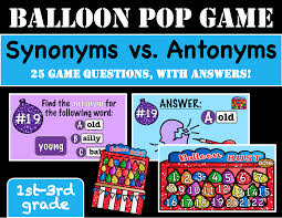 Balloon Pop Powerpoint Game Synonyms And Antonyms 22 Fun Questions W Answers In 2020 Balloon Pop Synonyms And Antonyms This Or That Questions