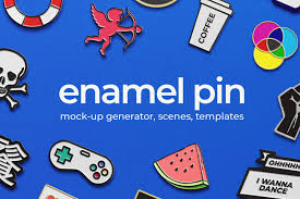Find & download free graphic resources for logo mockup. Enamel Pin Generator In Stationery Mockups On Yellow Images Creative Store