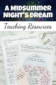 A Midsummer Night S Dream Teaching Resources Teaching Literature High School Literature Teaching