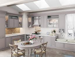 مطبخ باللون الرمادي