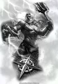 Poseidon, god of the sea, horses and earthquakes poseidon was part of the big three greek gods, along with his brothers hades and zeus. Incredible Poseidon Tattoedgirl Tattoed Girl Poseidon Tattoo Mythology Tattoos Zeus Tattoo