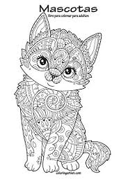 From the mouse to the elephant. Mascotas Libro Para Colorear Para Adultos Spanish Edition In 2021 Dog Coloring Page Cat Coloring Page Mandala Coloring Pages