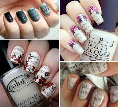 Nail Art Con Carta Di Giornale Sulle Unghie Come Si Fa Beautydea Nail Art Design Per Nail Art Unghie