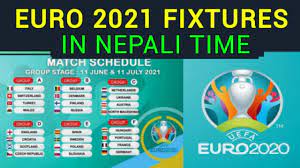 11th june 2021 02:00 pm | last updated: Euro Cup 2021 Fixture In Nepali Time Euro 2021 Schedule Nepal Time Time Table Date Youtube