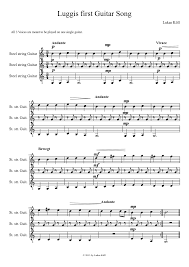 When i was just starting out with the guitar i was anxious to get going right away and start playing songs asap. Beginners First Guitar Song Sheet Music For Bouzouki Mixed Trio Musescore Com