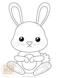 Rabbits are everywhere, from the great outdoors to our television screens. Free Printable Forest Rabbit Coloring Page Simple Mom Project