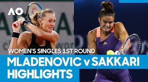Top half of the draw. Kristina Mladenovic Vs Maria Sakkari Match Highlights 1r Australian Open 2021 Youtube
