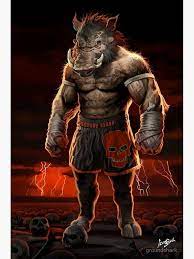 Muay Thai War Boar Sticker By Groundshark