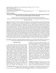 The meeting was organized by the asian productivity organization (apo) and hosted by the government of sri lanka. Pdf Issues And Challenges Facing Rice Production And Food Security In The Granary Areas In The East Coast Economic Region Ecer Malaysia