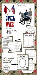 Civil War Mega Resource Pack For The Middle Grades Civil War Unit Middle Grades Graphic Organizers