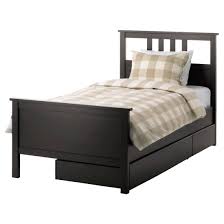 hemnes bed frame with 2 storage boxes black brown luroy twin ikea in 2021 twin size bed frame single bed frame adjustable beds
