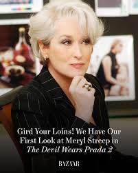 She looks as fabulous as ever. Check out the first photos of #MerylStreep  as Miranda Priestly