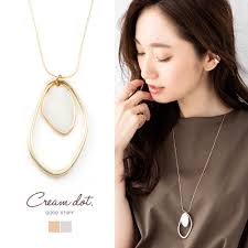 ゆうパケット】ネックレス ロングネックレス 大ぶり レディース シンプル チェーン シェル メタル オーバル 大人 上品 エレガント シンプル  フェミニン ゴールド シルバーの通販｜Cream dot(クリームドット)公式サイト