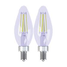 Ge Lighting Reveal Hd 60w Replacement Led Chandelier Light Bulbs 2 Pack Clear Blunt Tip Candelabra Base Led Light Bulbs E12 Bulb Bc Walmart Com Walmart Com