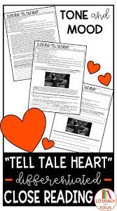 Meet The Needs Of All Students With This Differentiated Close Reading For Edgar Allan Poe S Tell T Close Reading Differentiated Close Reading Halloween Lesson