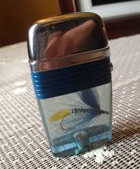 Rare Vintage Blue Tint Scripto Vu Lighter Lighter Vintage Vintage Lighting
