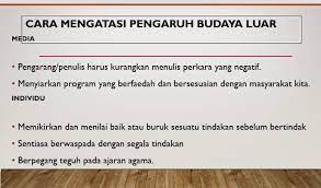 Gaya hidup yang glamor semakin digandrungi oleh para remaja. Cara Mengatasi Budaya Pengaruh Luar Pengaruh Budaya Luar Facebook
