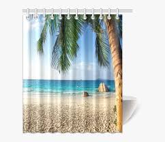 Tropical Beach Shower Curtain 60quotx72quot Id D54958 Window Blind Hd Png Download Kindpng